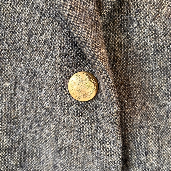 J. Crew Dark Gray Green Schoolboy Blazer Sleeves Lining Size S/M Donegal Tweed - Picture 7 of 9